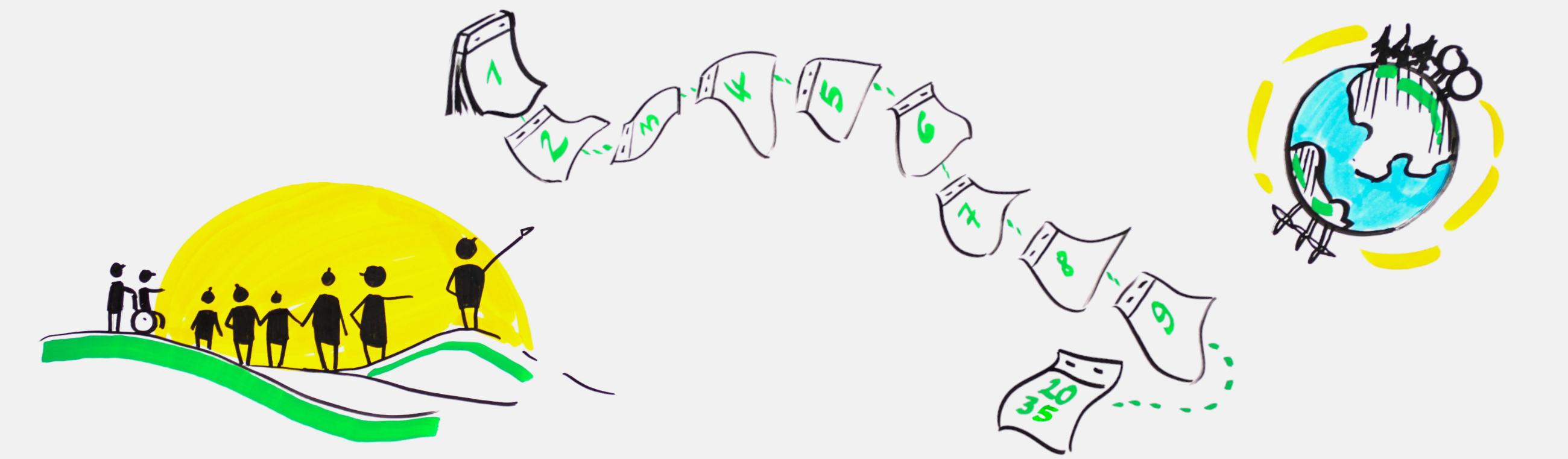 Menschen blicken hoffnungsvoll auf die verbleibenden 13 Jahre